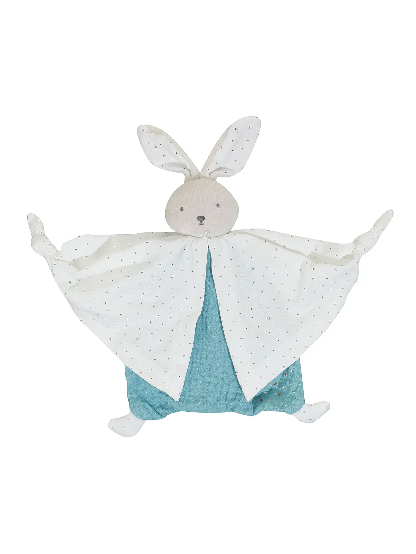 KALOO | Schmusetuch Hase 20cm | blau